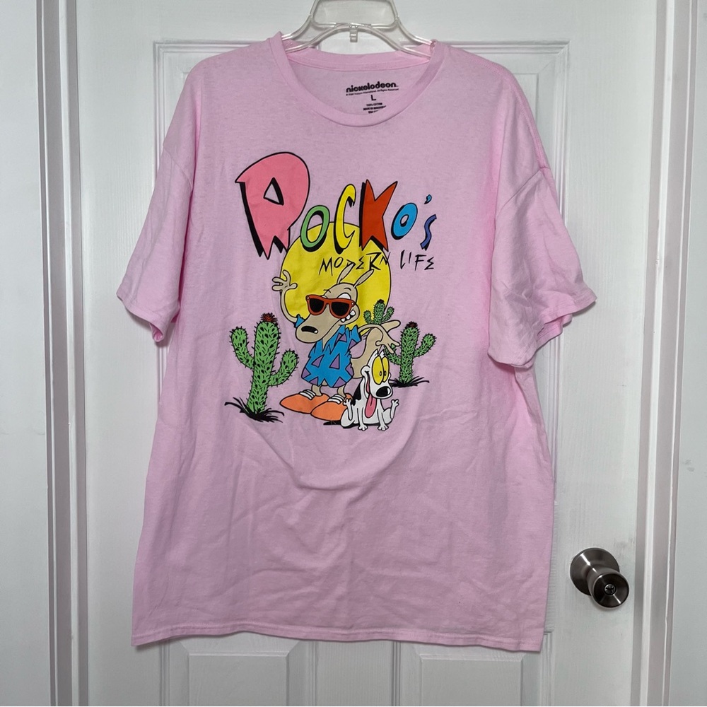 Nickelodeon Light Pink Rocko’s Modern Life Cotton Tee